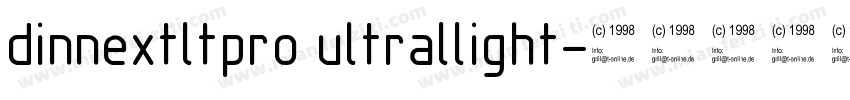 dinnextltpro ultrallight字体转换